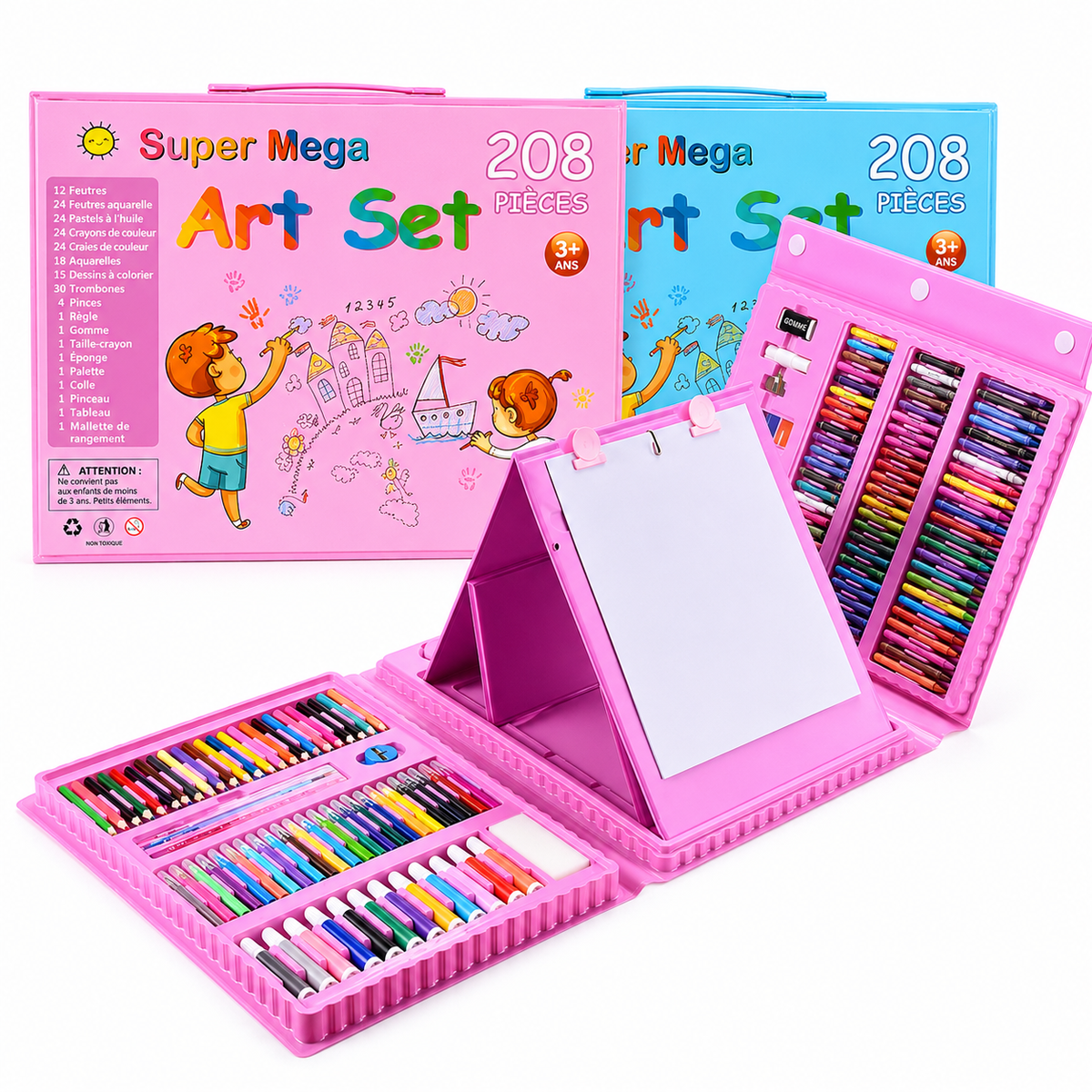 Méga Art Set 208 Pièces – Coffret Artistique pour Enfants